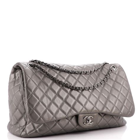 Chanel XXL Travel Flap Bag Quilted Calfskin Small For Sale at 1stDibs
