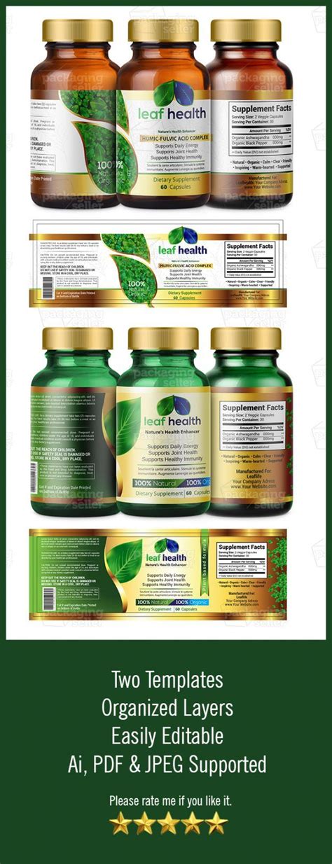 Image result for supplement label template