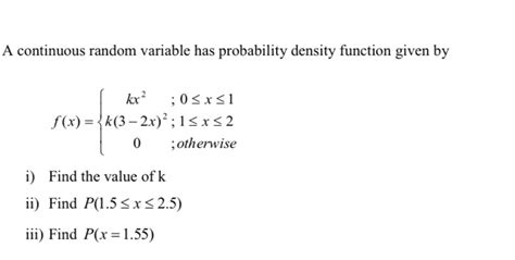 Image result for Questions On Continuous Random Variable