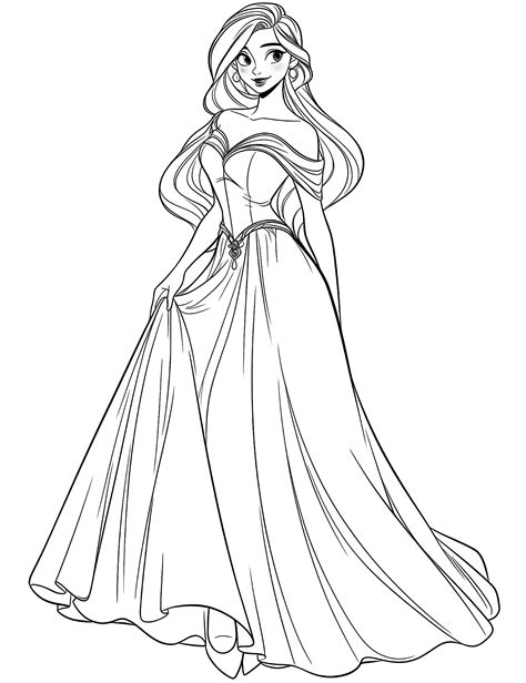 49 Stunning Dress Coloring Pages For Kids And Adults - Our Mindful Life