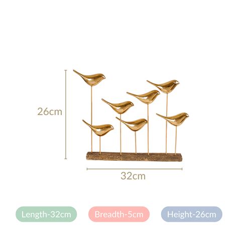 Gold Birds Decor Accent Showpiece Online - Premium Decor Object | Nestasia