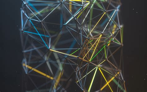 Download wallpaper 3840x2400 grid, structure, 3d, lines, connections 4k ...