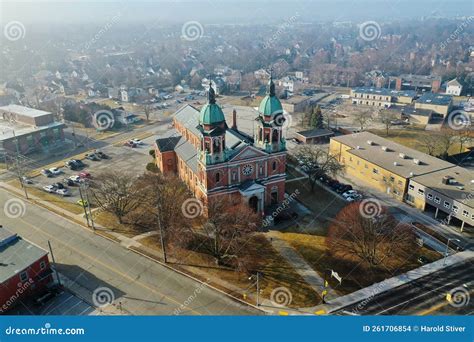 Aerial of St Josephs Church in Chatham, Ontario, Canada Editorial Stock Image - Image of ontario ...