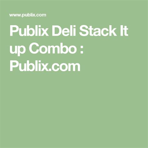 Publix Deli Specials Near Me