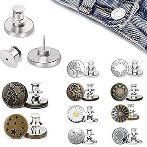 HEAVY DRIVER® 10pcs Detachable Buttons for Jeans Removable Reusable ...