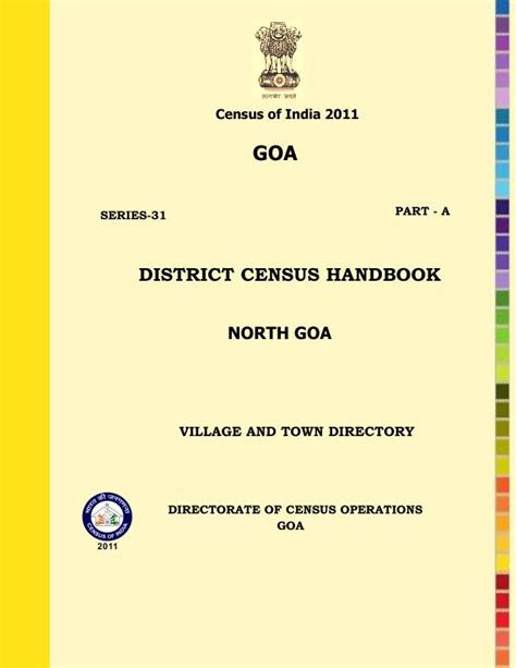 India - Census of India 2011 - Goa - Series 31 - Part XII A - District ...