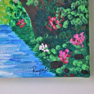 Colorful Spring Blossoms Bridge Art Wild Flowers Small Canvas - Etsy India