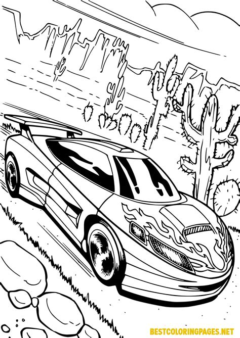 Hot Wheels Coloring Page Printable