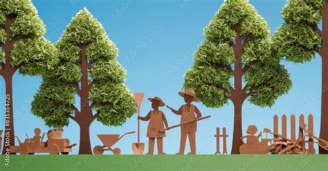 Community Planting Trees Cartoon 的图像结果