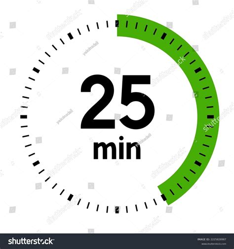 25 minutos, concepto de tiempo, temporizador,: vector de stock (libre ...