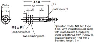 E2E NEXT Proximity Sensor/Dimensions | OMRON Industrial Automation India