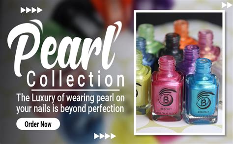 Buy Beromt Pearl Nail Polish, Nail Art, Multi Colors, Gel Effect ...