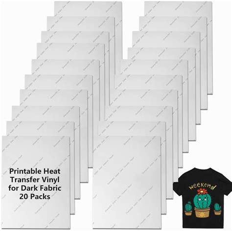 Buy Heat Transfer Paper 20 Sheets A4 Size Transfer Paper Printable ...