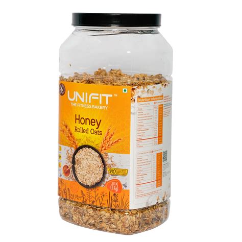 Buy UNIFIT INSTANT FITNESS BAKERY ROLLED HONEY OATS | PROTEIN RICH ...
