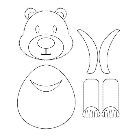 Printable Bear Pattern 的图像结果
