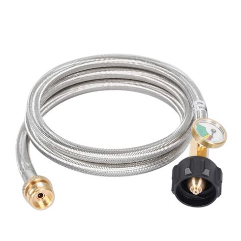 Buy Saf 5FT Propane Adapter Hose with Gauge 1 lb to 20 lb Converter ...