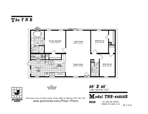 TNR-44812B Mobile Home Floor Plan - Ocala Custom Homes