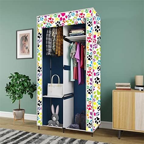 Maison & Cuisine® 4+2 Layer Collapsible Wardrobe for Clothes with 6 ...