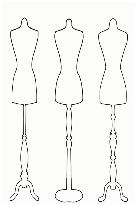 Mannequin Drawing Template