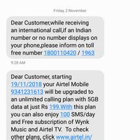 Airtel — unilateral tariff plan change without intimation