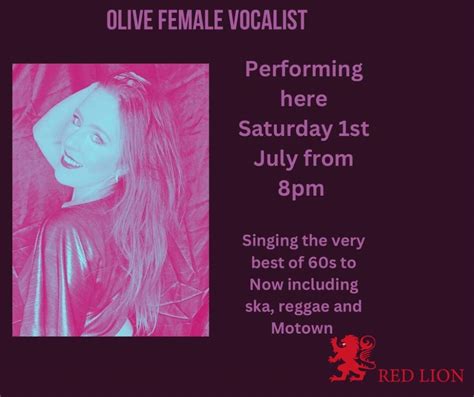 Olive, Versatile Female Vocalist , Red Lion, Barton-Under-Needwood ...