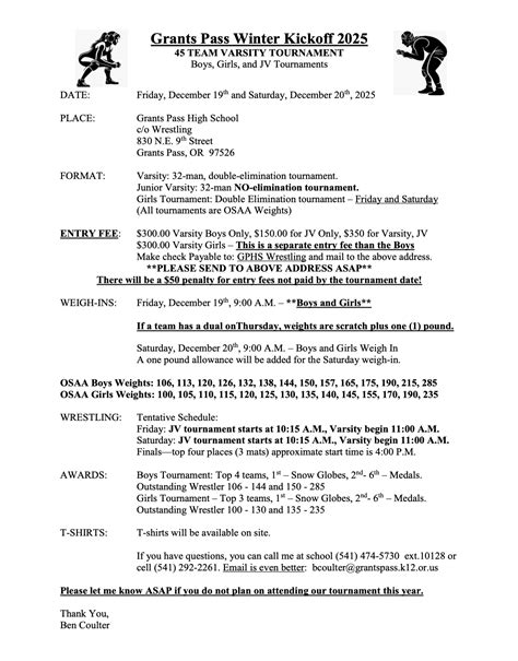 2025 JV Grants Pass Winter Kickoff