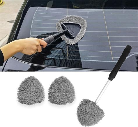 Amazon.com: Kewucn Car Windshield Cleaning Tool and Glass Defogging Brush, Retractable ABS ...