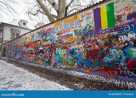 John Lennon Wall, Czech Republic, Prague Editorial Stock Image - Image ...
