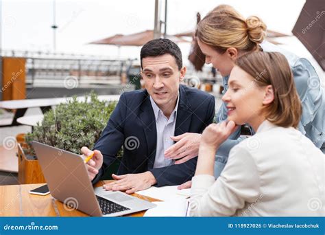 White Collar Worker Explaining Actively Work Plan To His Colleagues Stock Photo - Image of ...