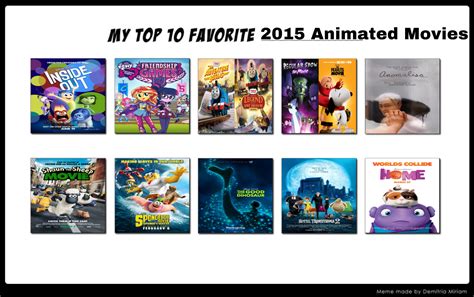 Top 10 Favourite 2015 Animated Movies by GeoNonnyJenny on DeviantArt