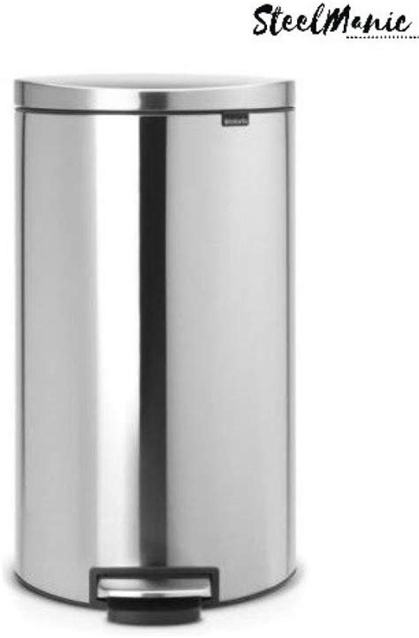 SteelManic Pedal Dustbin with Plastic Bucket & high class matt polish ...