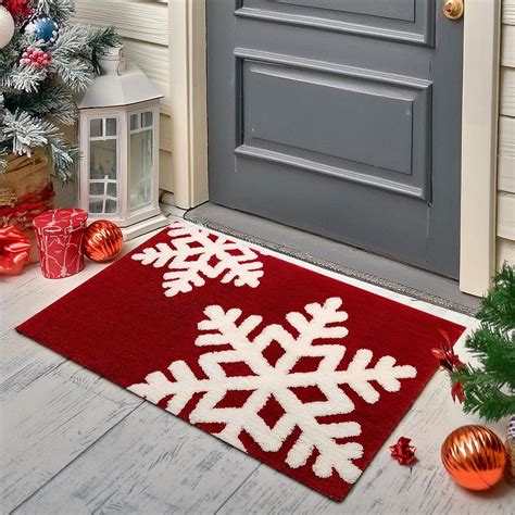 Gmogad Christmas Entry Door Mat Non Slip Faux Floor Mat for Bathroom ...