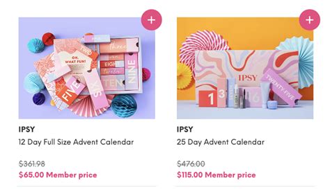 Ipsy lowered the price of the 12-Day Advent Calendar by $10 to $65 (no ...