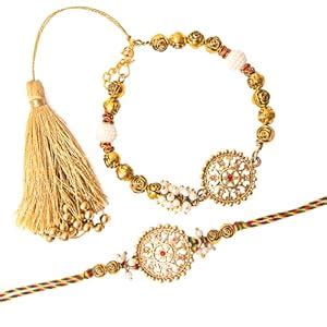 Kaameri Bazaar Raksha Bandhan Antique Pearl Handcrafted Bhaiya Bhabhi ...