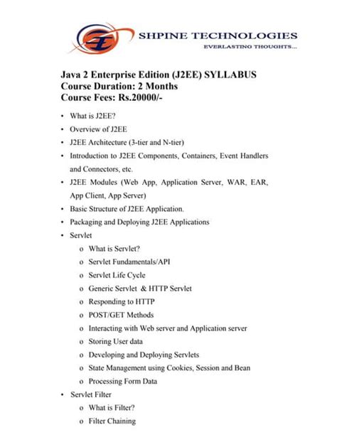 Image result for Advanced Java Syllabus