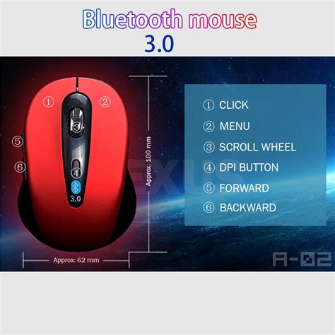 Wireless Bluetooth 3.0 Mouse Tablets Computer Laptop Wireless Mouse ...