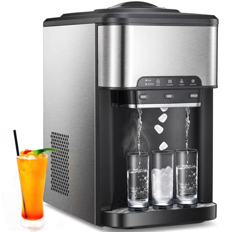 ZAFRO Ice&Cold&Hot Ice Makers Countertop with Water Dispenser, 12 Cubes ...