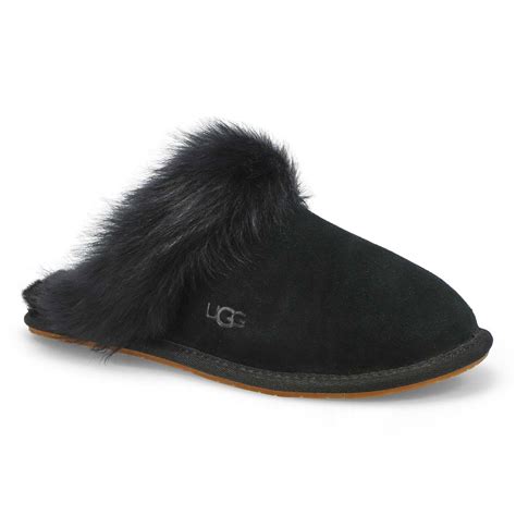 Ugg black slippers womens online