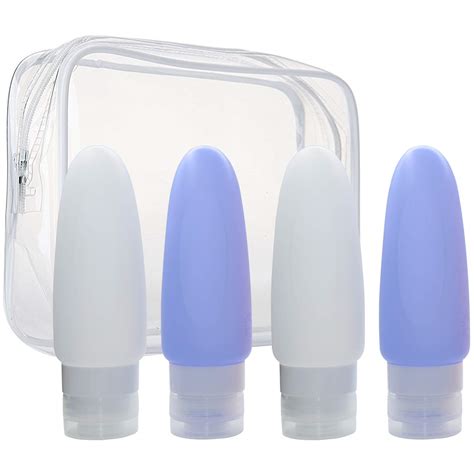 Buy Portable Silicone Travel Bottles TSA Approved Aktoo 4Pack 3Oz Leak ...