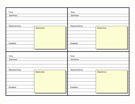 Note Card Template Free Of 8 Best Of Printable Blank Vocabulary Cards ...