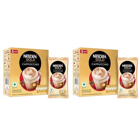 Nescafe Gold Cappuccino Instant Coffee Premix Powder, 125 Gram (5 ...