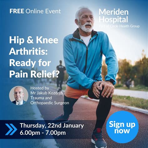 Hip & Knee Arthritis: Ready for Pain Relief?, Online event, Coventry ...