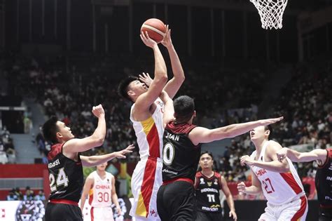 中国队108-58战胜印尼队!