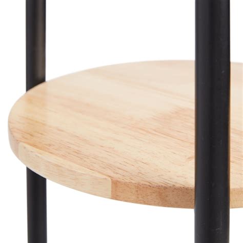 Tristan Natural And Black Rattan Floor Lamp With Shelves - World Market