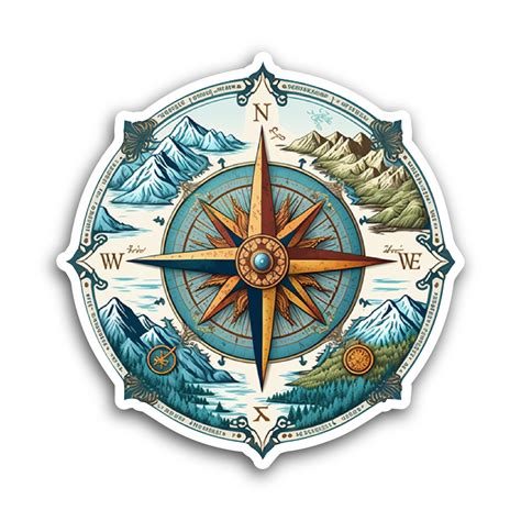 Custom Made Genuine Vinyl Stickers Decals 3 and 5 Compass Waterproof ...