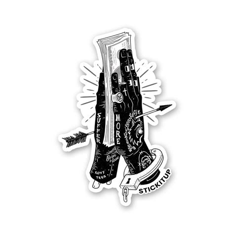 Buy SUFFER MORE Sticker Online | Premium Waterproof Vinyl | STICK IT UP