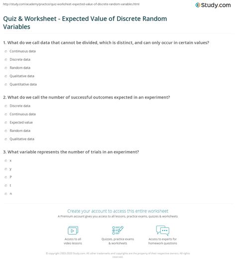 Expected Random Variable of Discrete Random Variable Examples 的图像结果