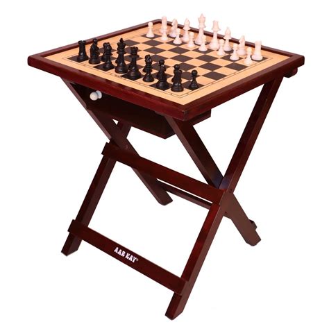 Buy KD Willmax Aarkay Chess Set with Folding Game Board Chess Table ...