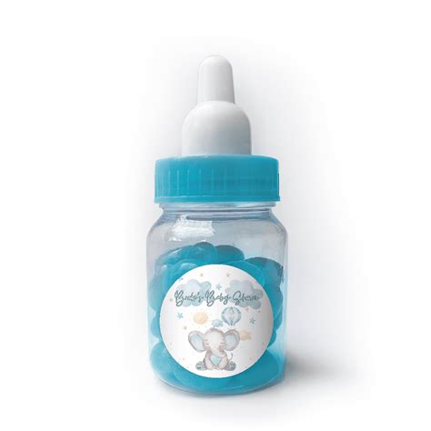 Shop Baby Blue Elephant Custom Blue Baby Bottle Jellybeans