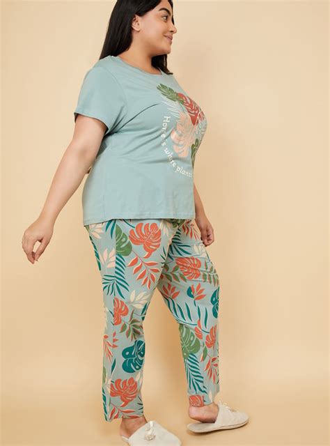 Buy Women Tropical Printed PJ Set Online at just Rs. 999.0 ...